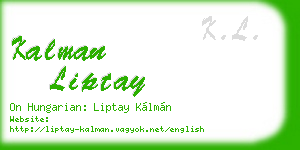kalman liptay business card